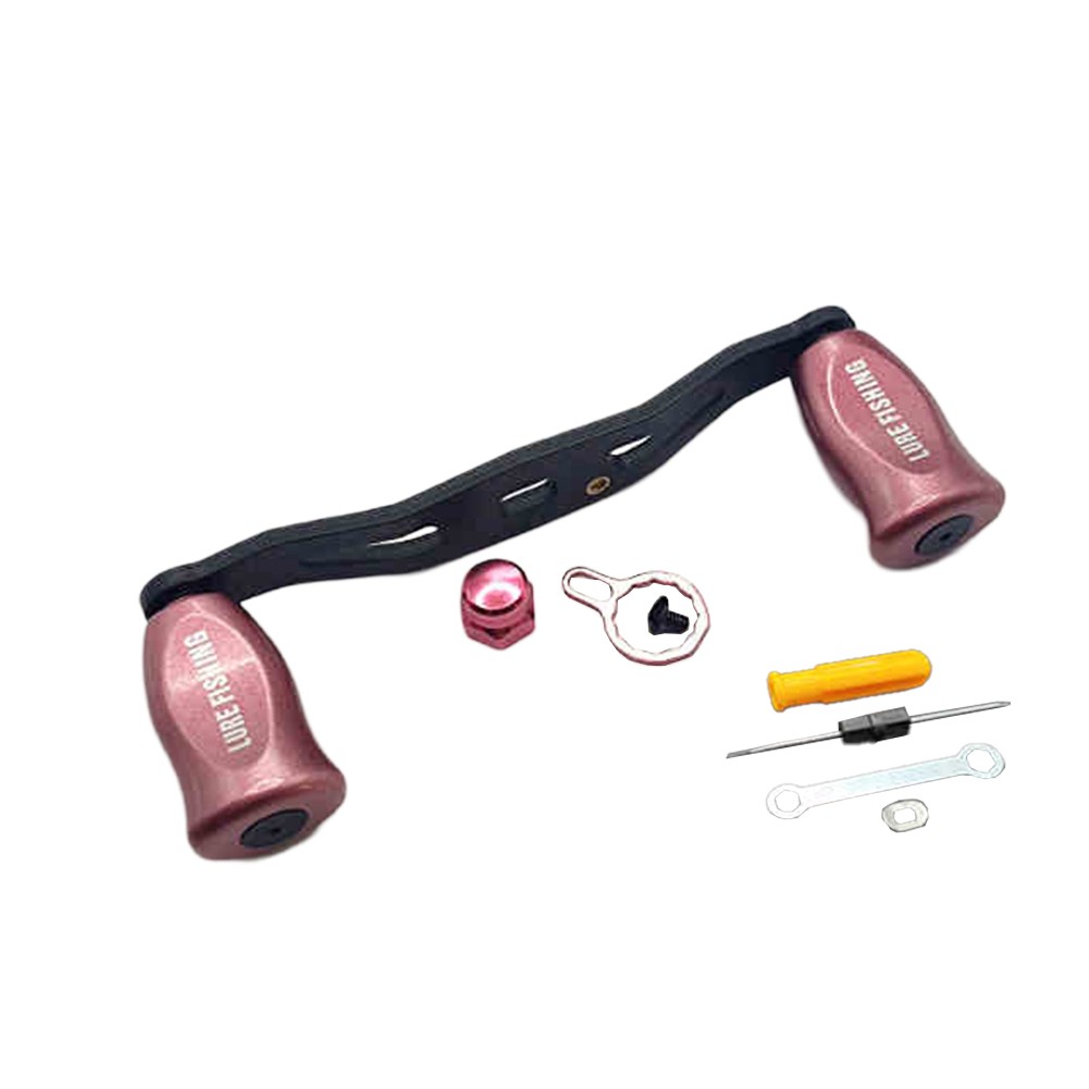 Carbon Fiber Fishing Reel Handle Rocker for Daiwa for Tatula 80 for Alphas For-Abu 8*5 Baitcasting Reel Rocker Handle Pink